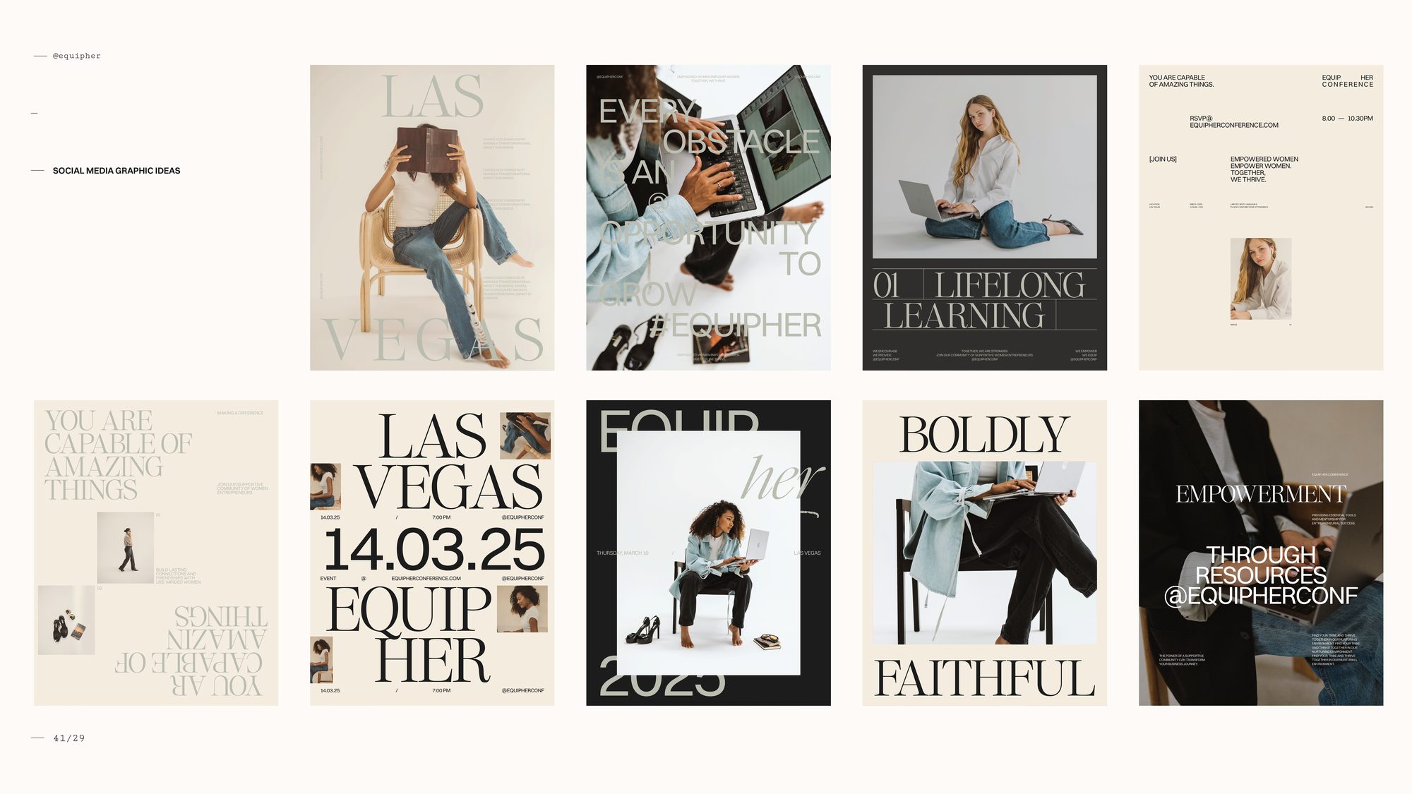 EquipHer social media graphic ideas