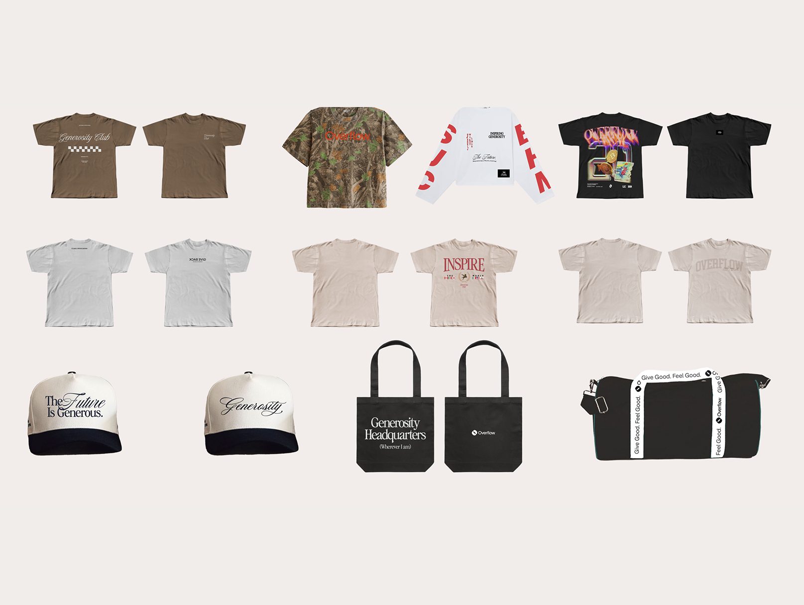 Overflow apparel range